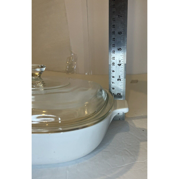 vtg Shell Oil Green Medallion HTF Corningware 8 In Casserole Dish P9B Lid 1970s - Picture 3 of 10